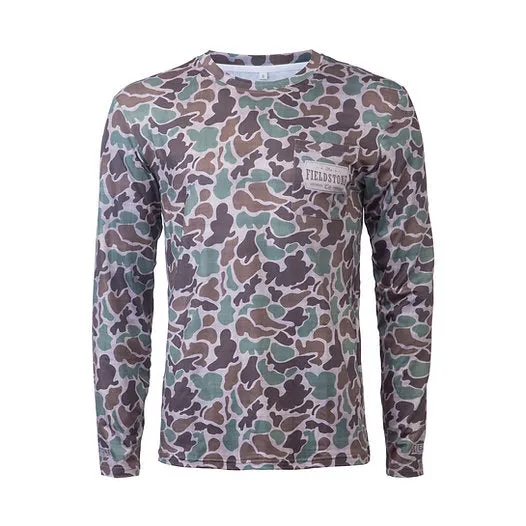 Fieldstone Signature Dry-Fit Pocketed Long Sleeve Camo Tee