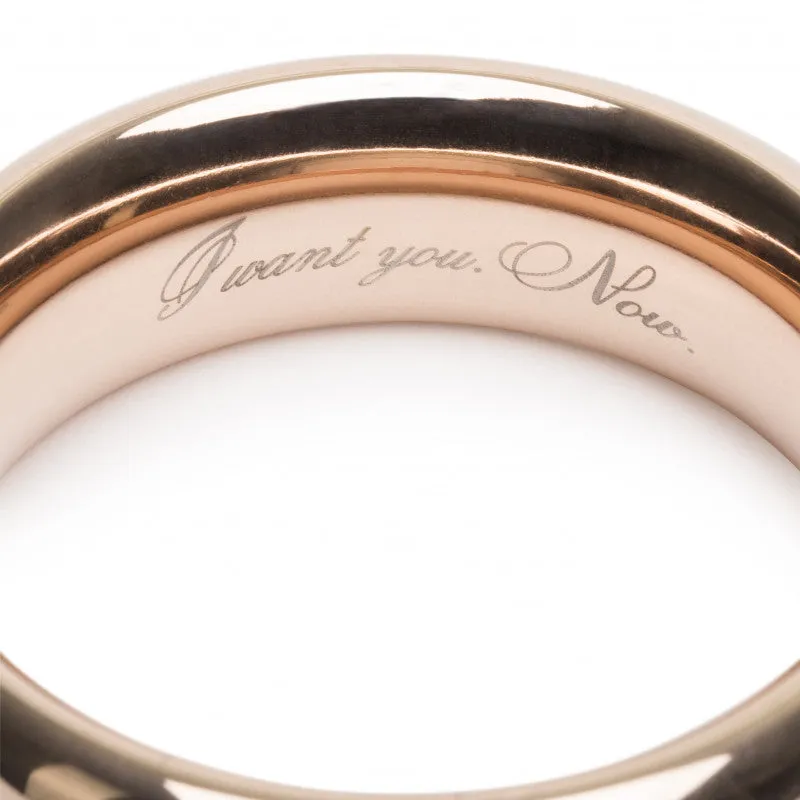 Fifty Shades Freed I Want You. Now. Steel Love  Ring