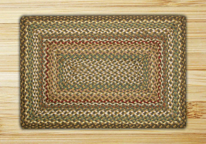 Fir/Ivory C-051 Jute Braided Rug