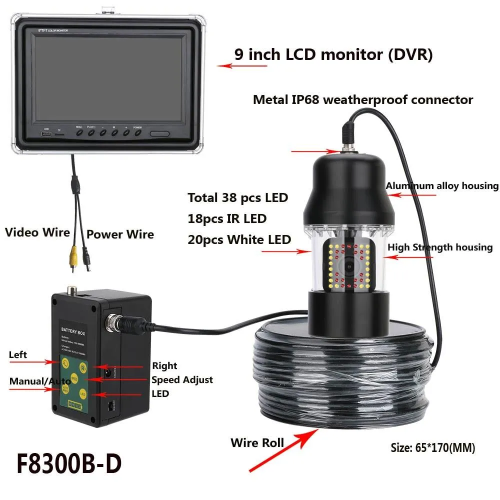 Fish Finder Camera 9" with DVR Recorder