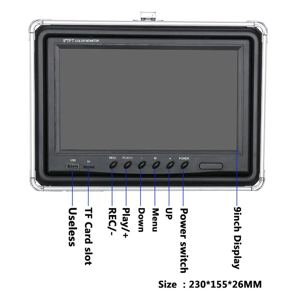 Fish Finder Camera 9" with DVR Recorder