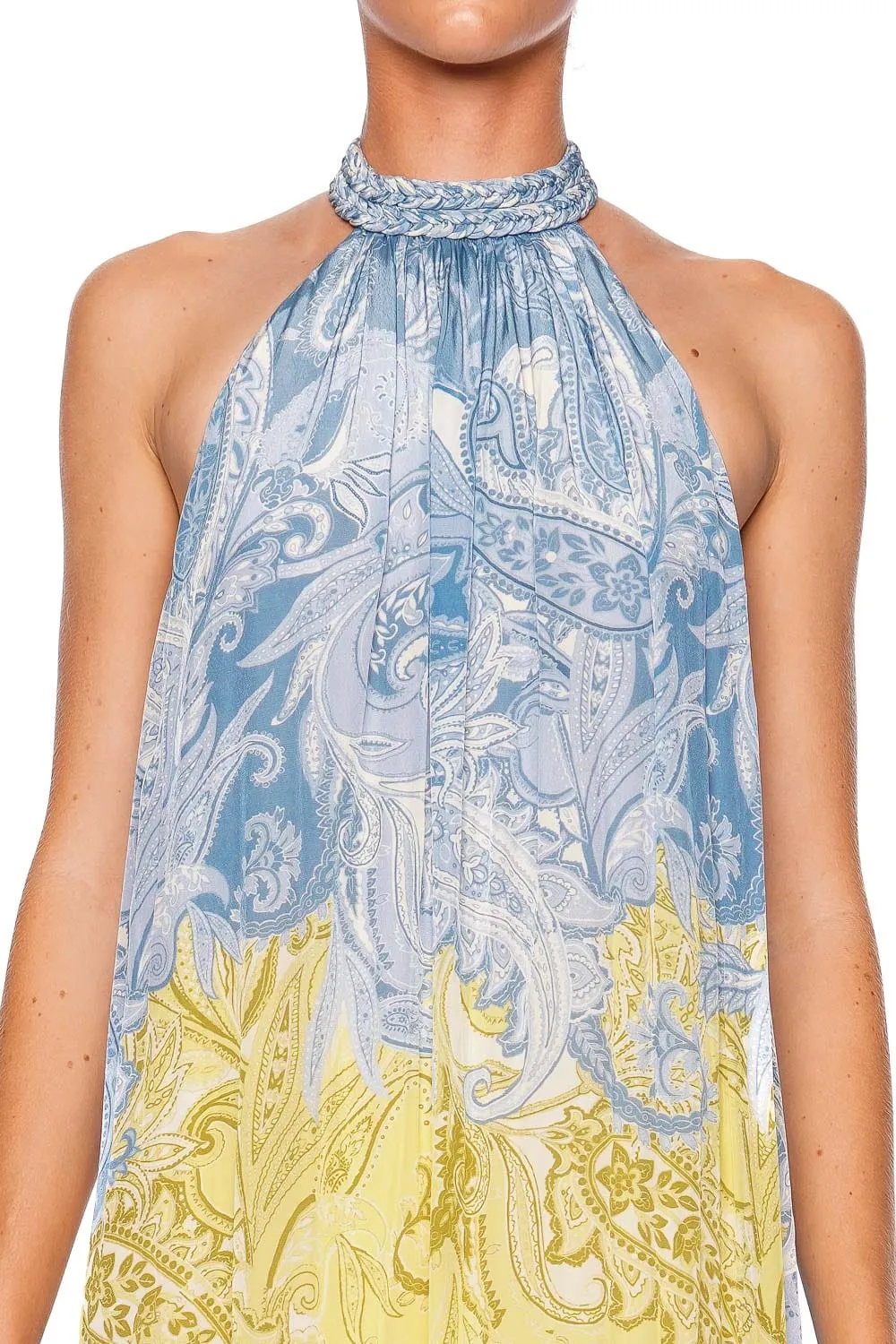 Fiza Paisley Halter Maxi Dress