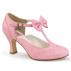 FLAPPER-11  Pink Faux Leather