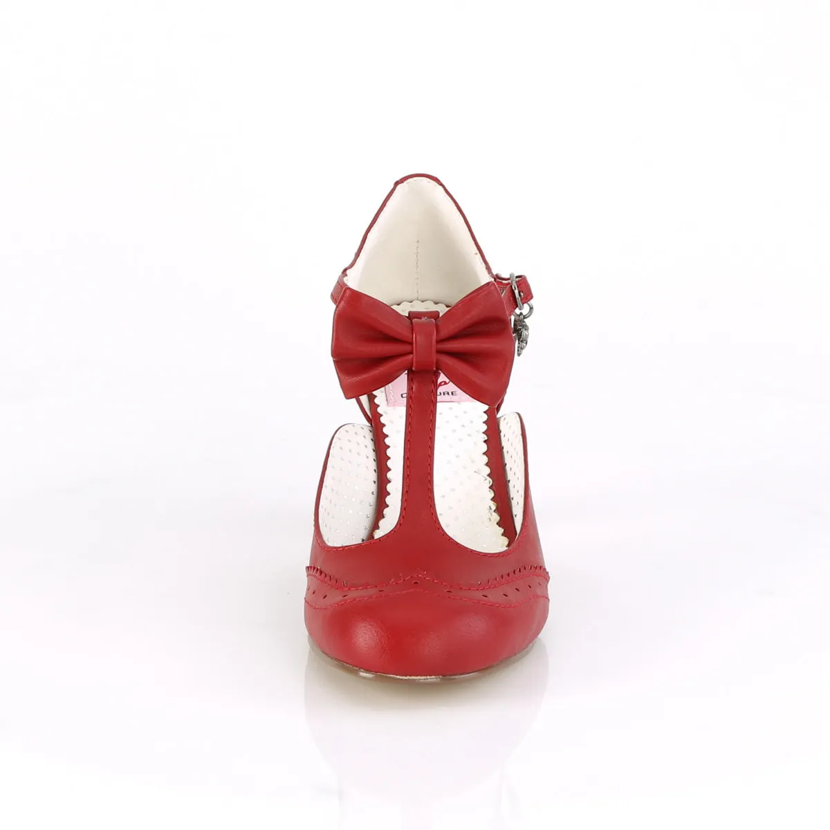 FLAPPER-11  Red Faux Leather