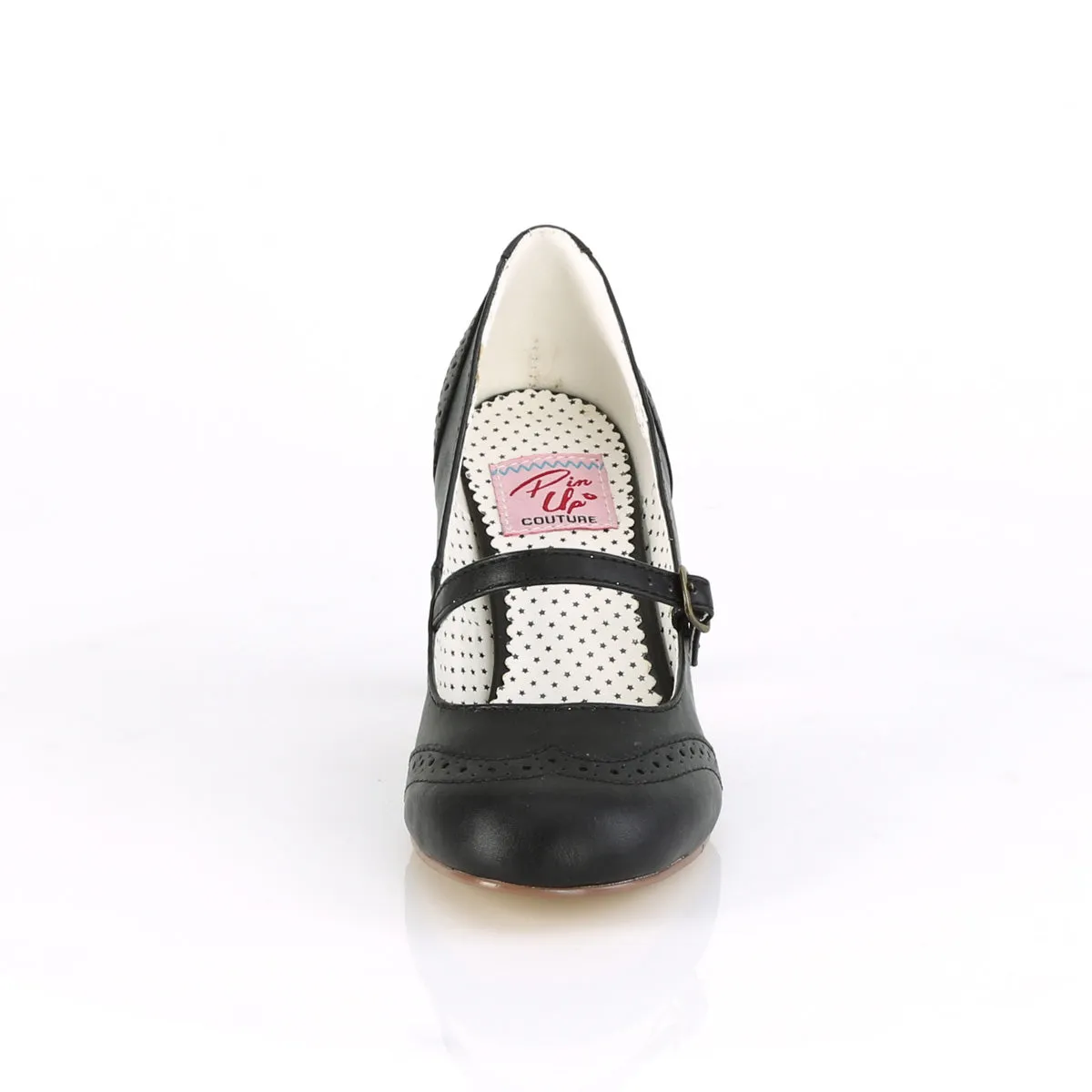 FLAPPER-32  Black Faux Leather