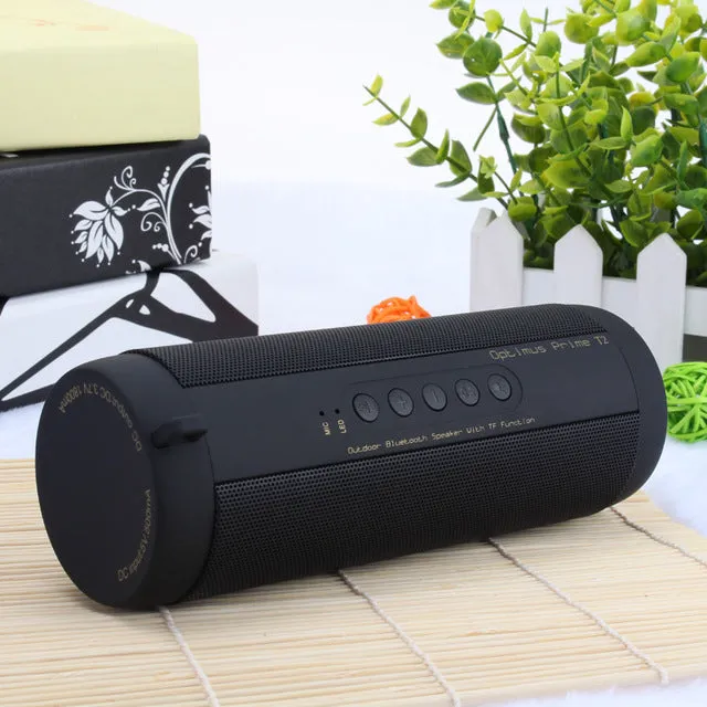 Flashy Trends Wireless T2 Portable Waterproof Bluetooth Outdoor Mini Column Box Speaker Supports TF card FM Stereo Hi-Fi