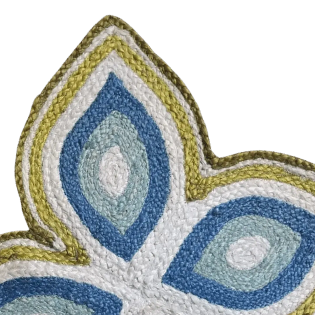 Flower Hand Braided Jute Rug