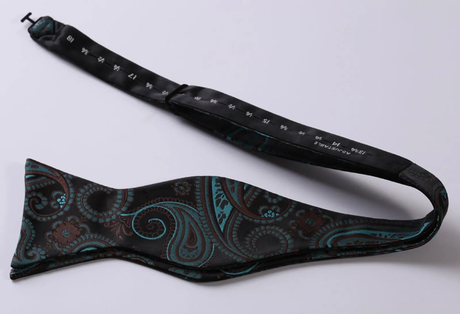 Green & Black Mens Silk Self tie Bow Tie with Pocket Squares Set