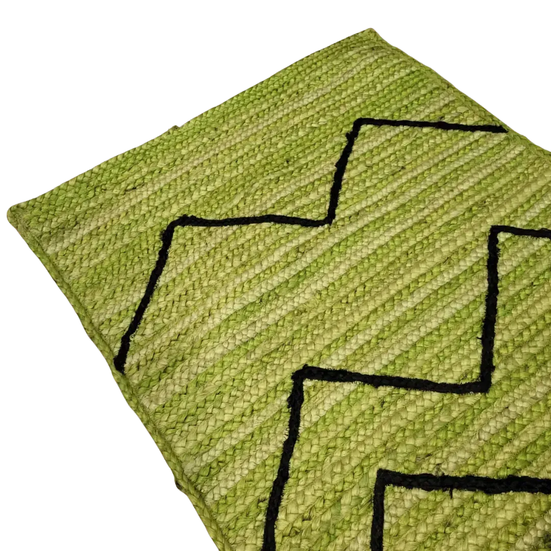 Green Hilly Natural Jute Rug 2'6" x 12'