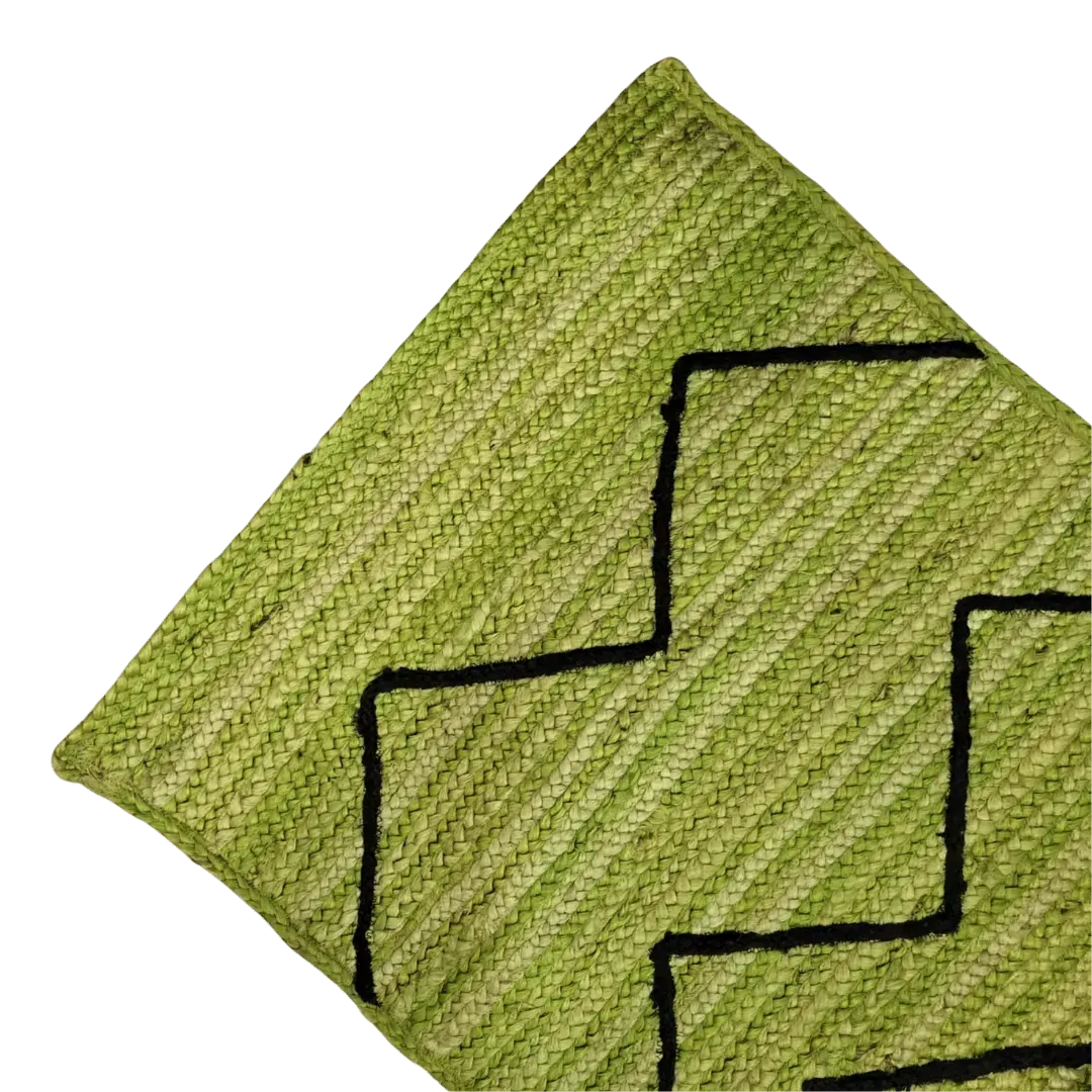Green Hilly Natural Jute Rug
