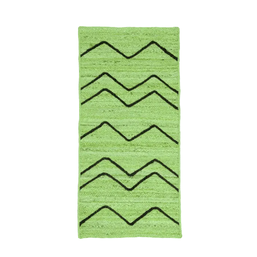 Green Hilly Natural Jute Rug