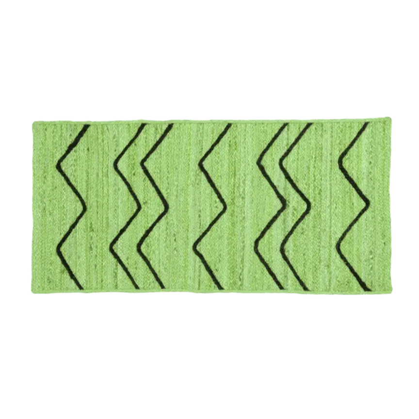 Green Hilly Natural Jute Rug