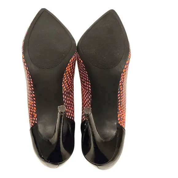 GUESS Felisity Python Print Pointy Toe Pumps Size 7.5