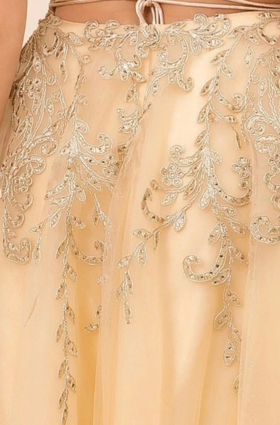 Gwyenth Gold Embellished Gown