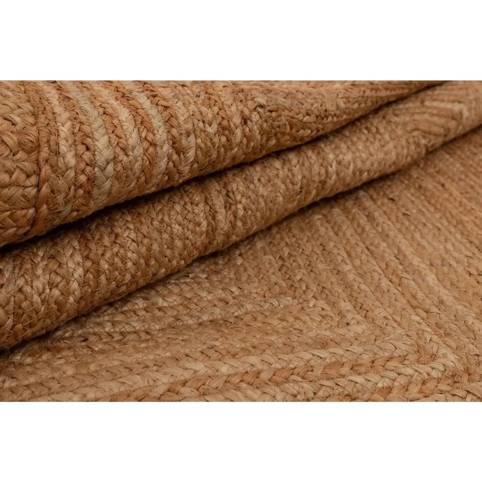 Handmade Scalloped Jute Rug 7 x 9 ft