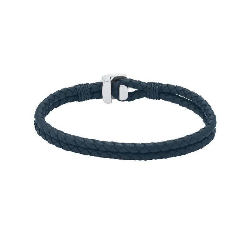 Hugo Boss Jewellery Seal Collection Men's Blue Leather Bracelet 1580293