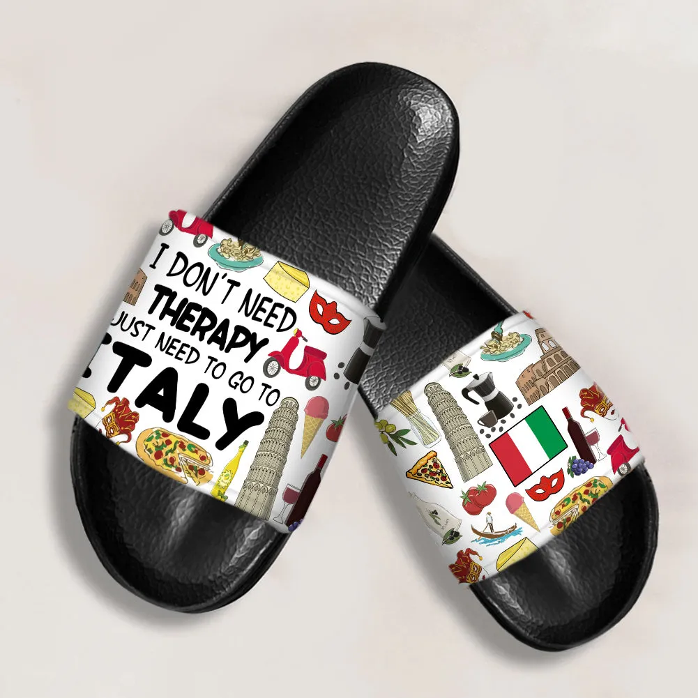 I Just To Go To Italy Slide Sandals For Italian