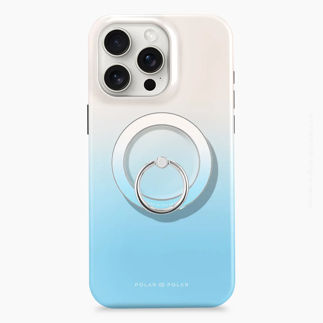 Iceberg Pastel - Silver MagSafe Phone Grip and Ring Holder Stand