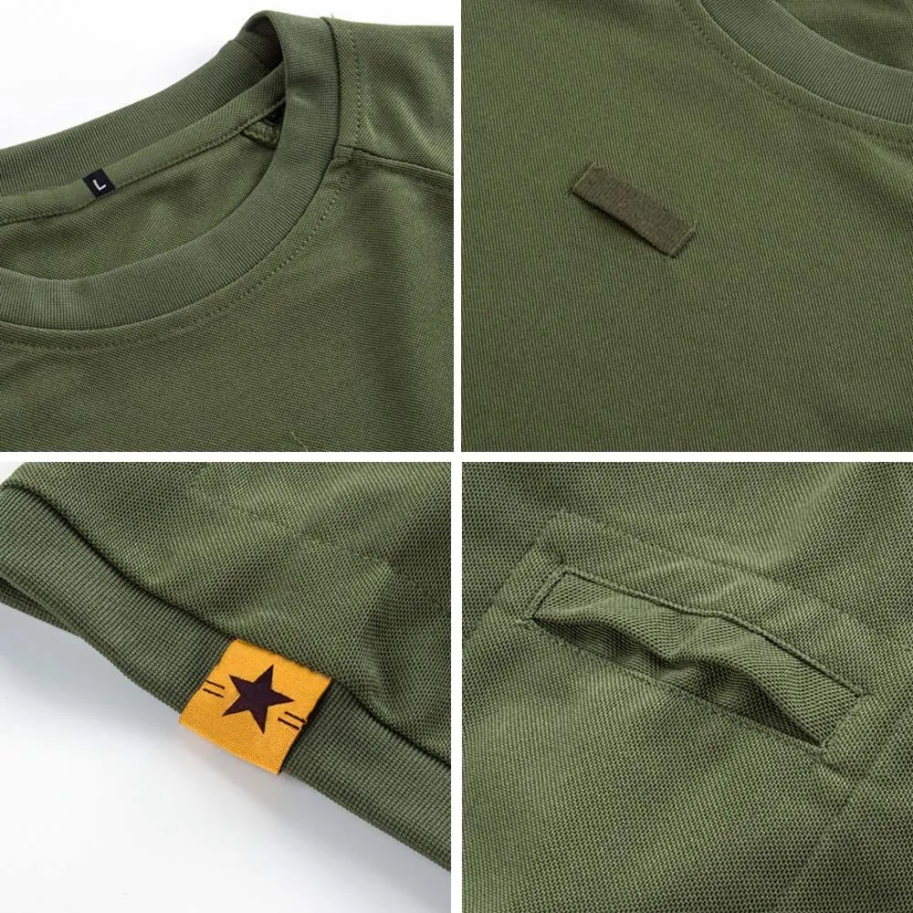 INSTOCK - Men Military Tactical Polos Outdoor Sport Quick Dry