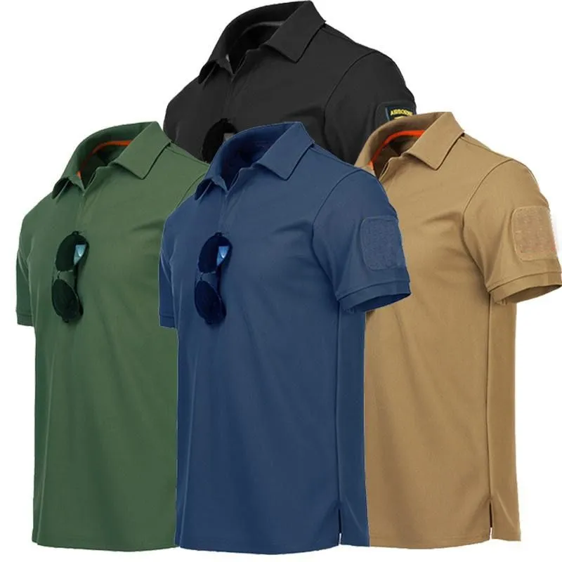 INSTOCK - Men Military Tactical Polos Outdoor Sport Quick Dry