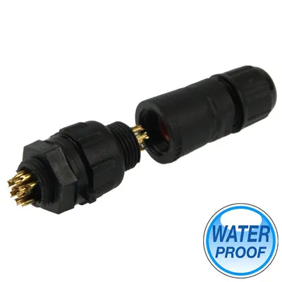 IP68 Shielded 9 Pin M14 Waterproof Connector, Cable Diameter: 2.5-7.5mm