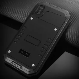 iPhone Xs/iPhone X Waterproof Case, AICase IP68 Underwater Protective Cover [Heavy Duty Protection][Full Body Protective] Metal Shockproof Shell Built in Screen Protector for iPhone X/XS
