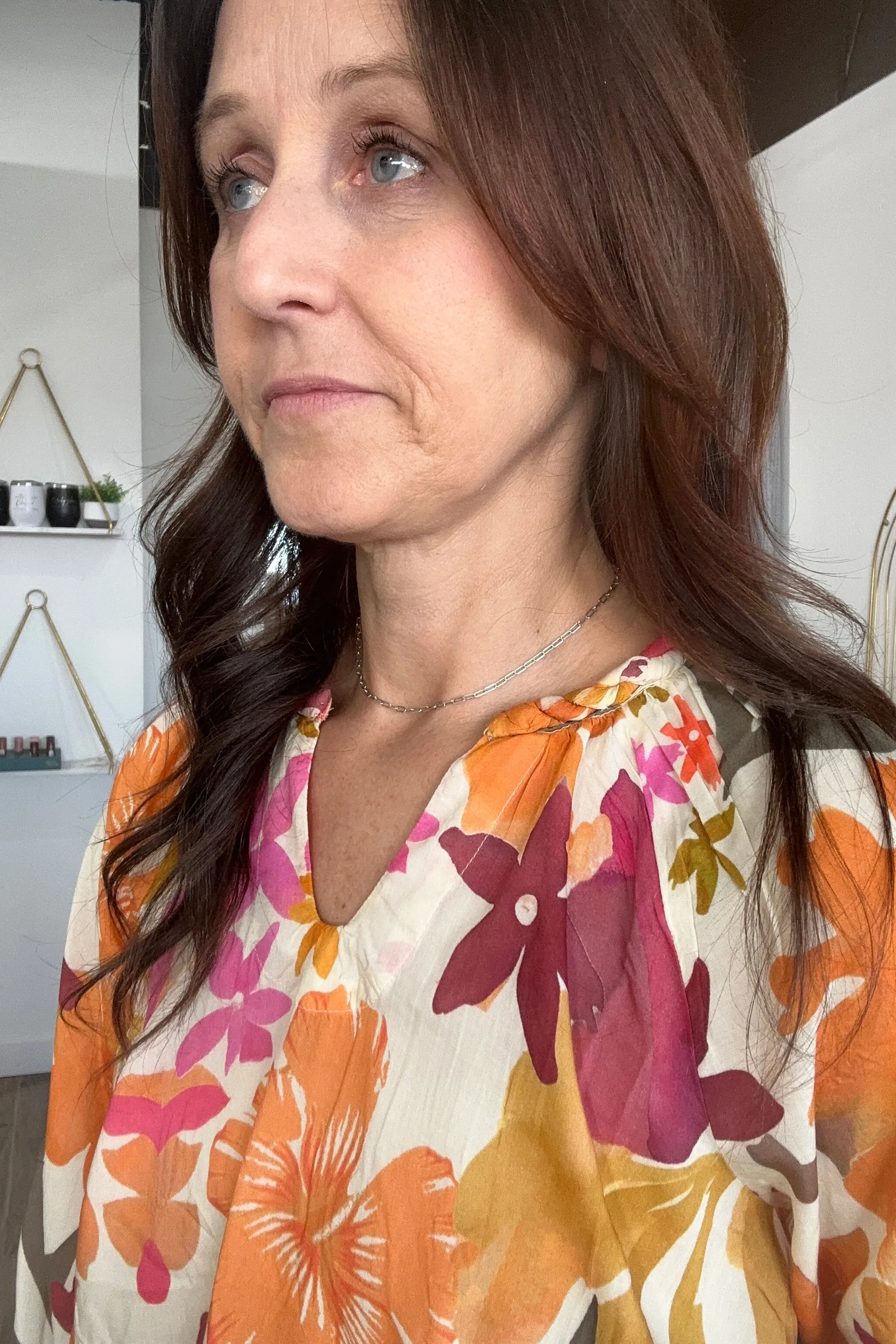 Jayd Printed Popover Blouse