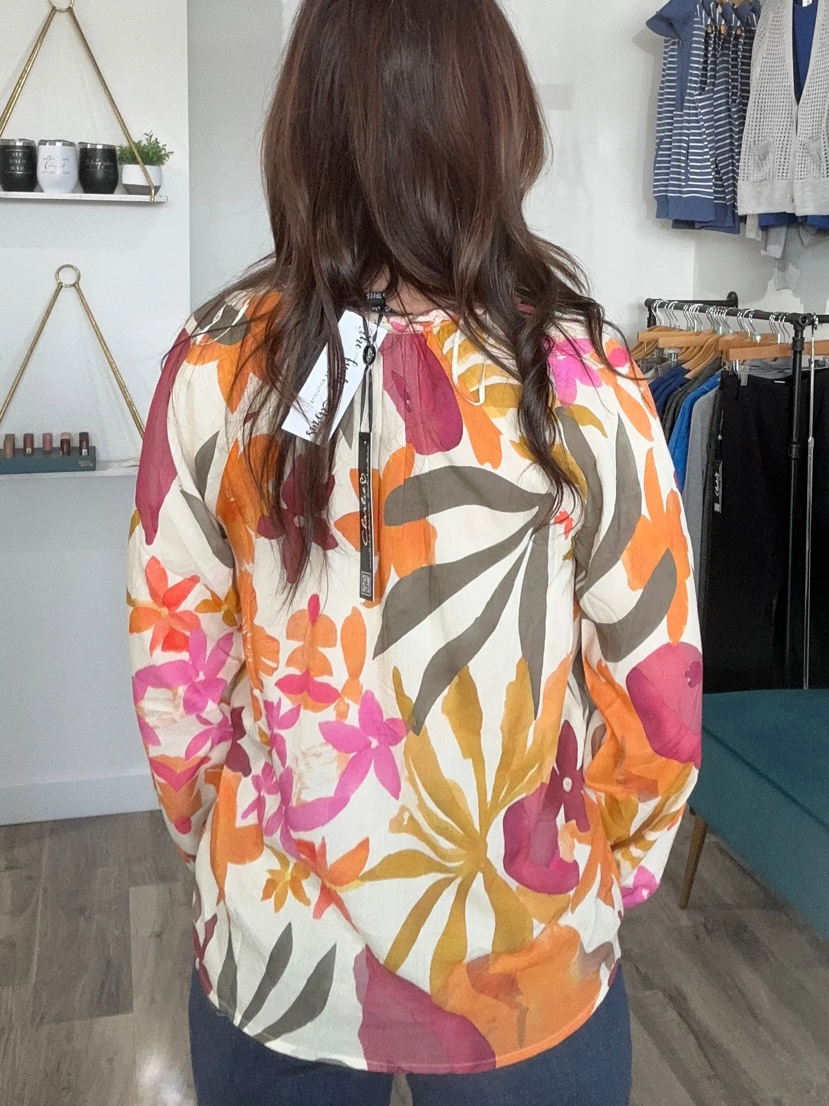 Jayd Printed Popover Blouse