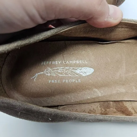 Jeffrey Campbell x Free People Bitsie Heels Nude Suede Pumps Women’s Size 9
