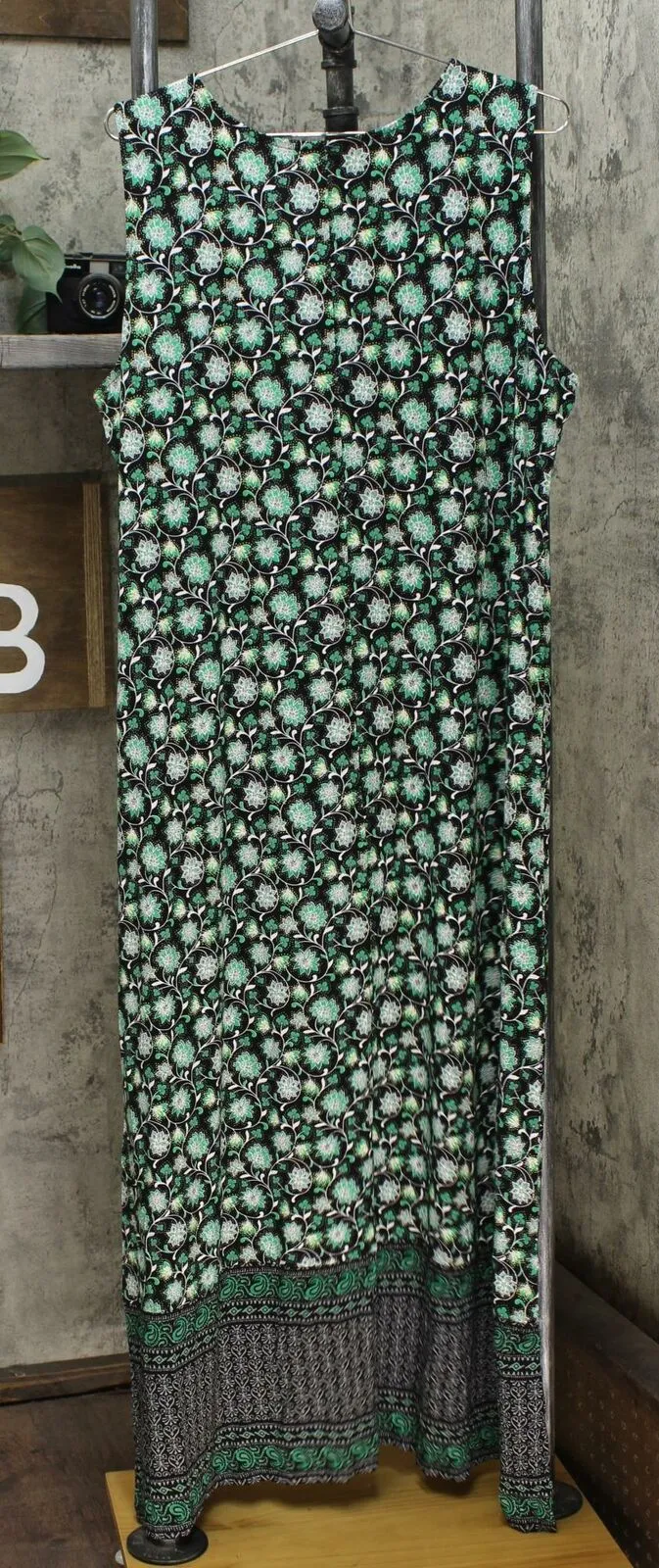 Joan Rivers Women's Mixed Print V-Neck Maxi Dress