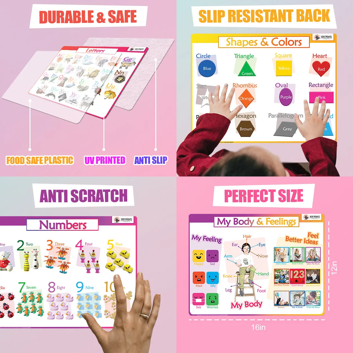 Kids Educational Placemats -  (Early Learning)
