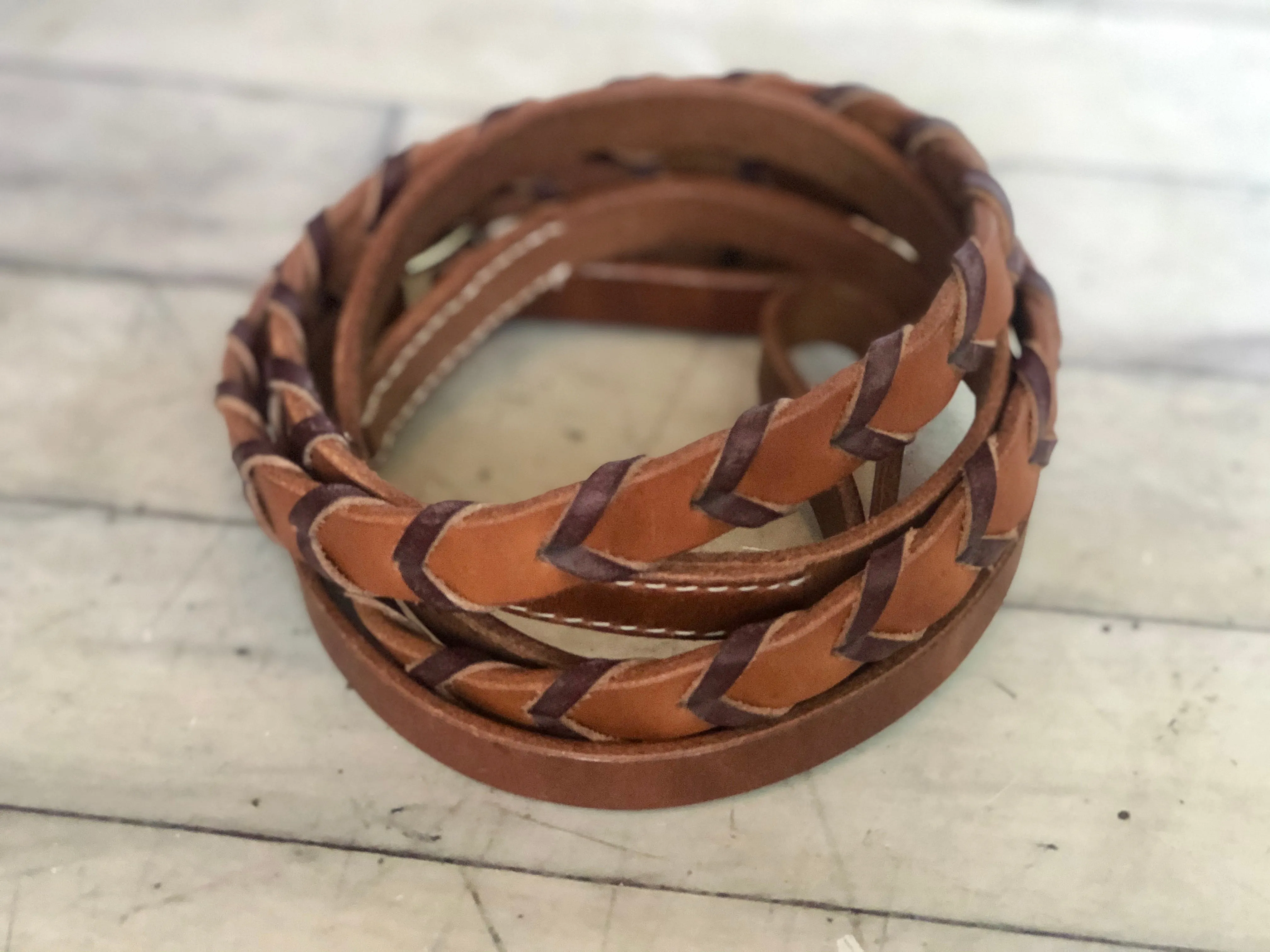 Leather Laced Barrel Reins