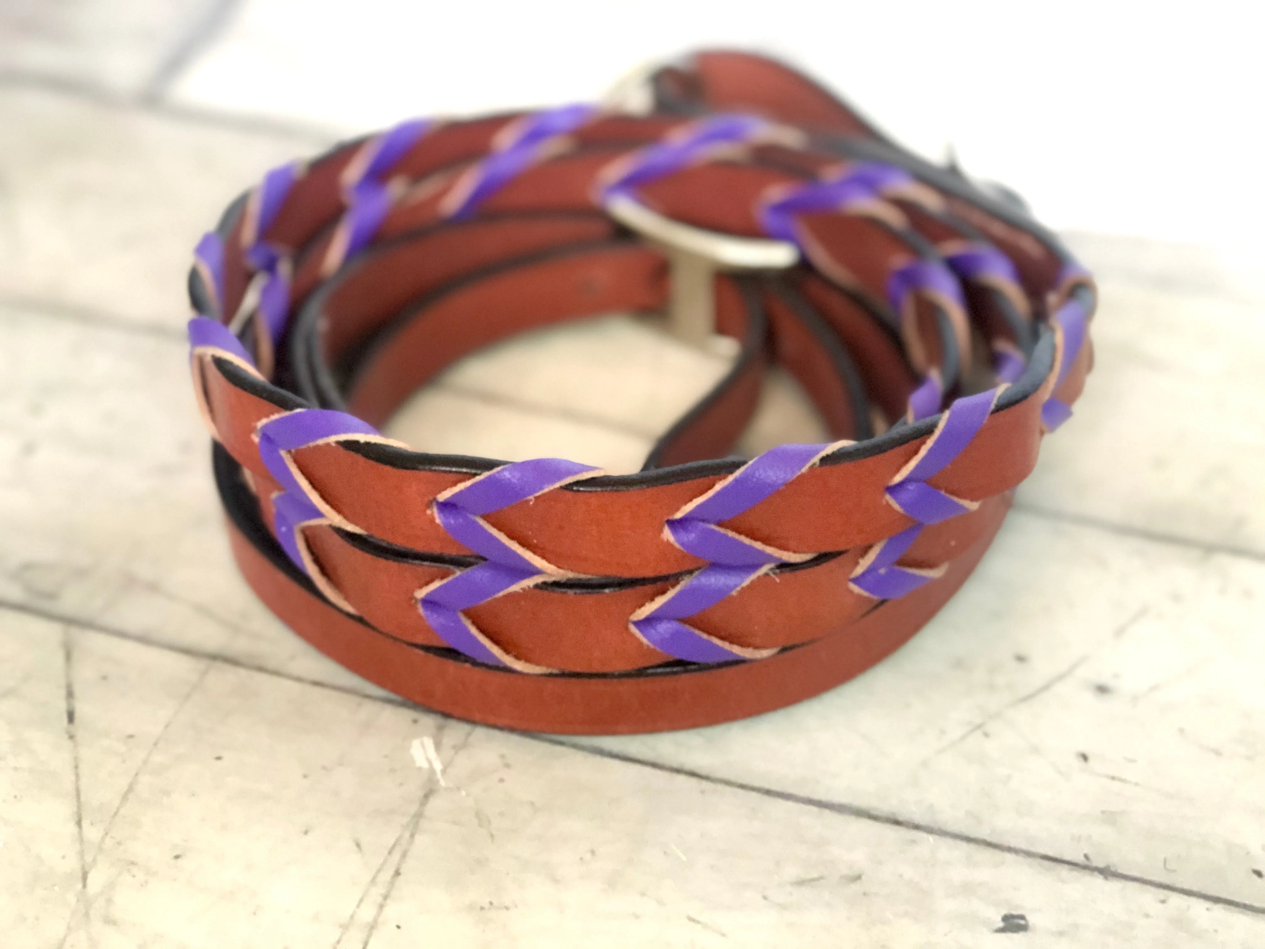Leather Laced Barrel Reins