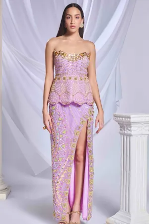 Lilac Swirl Skirt Set