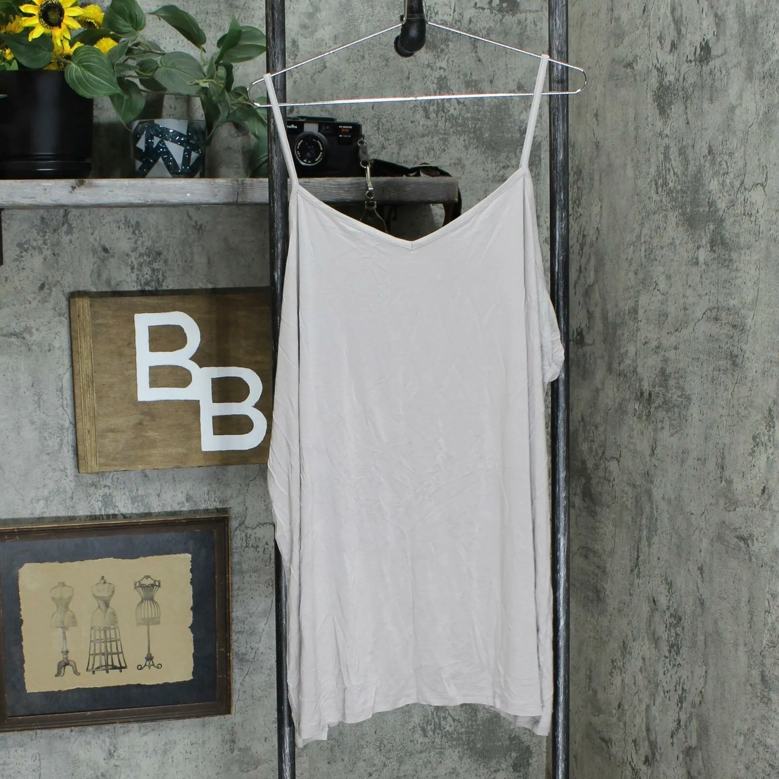 LOGO by Lori Goldstein Plus Size Layers Knit Cami With Straight Hem