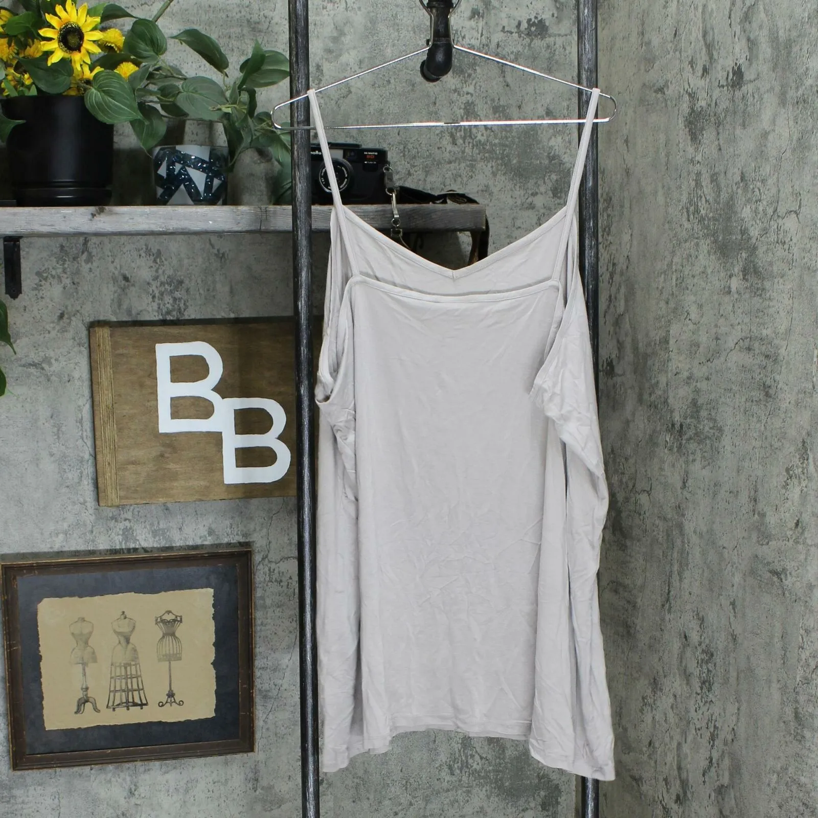 LOGO by Lori Goldstein Plus Size Layers Knit Cami With Straight Hem