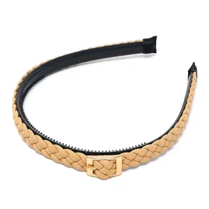 London Collection Braided Buckle Headband