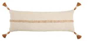 Long Woven Jute Tassel Pillow