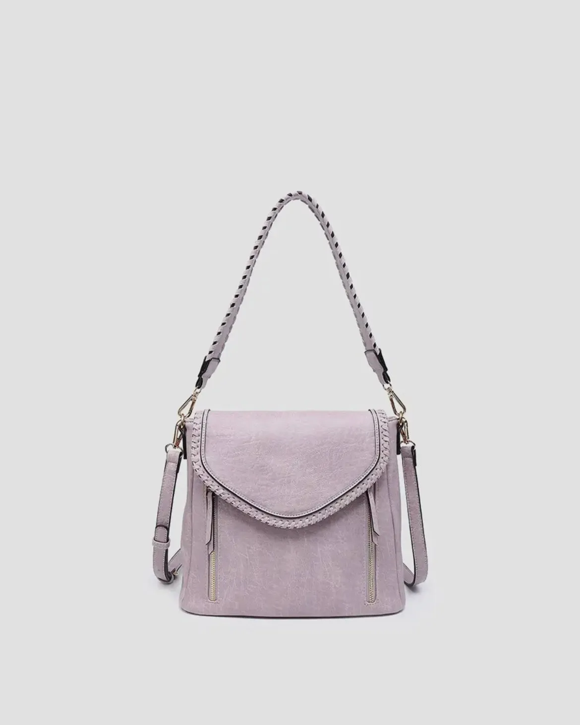 Lorelei | Double Zip Whipstitch Crossbody
