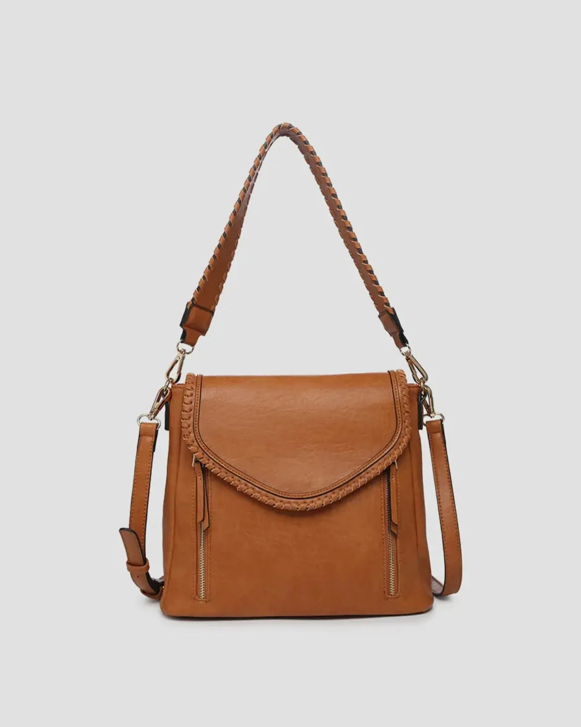 Lorelei | Double Zip Whipstitch Crossbody