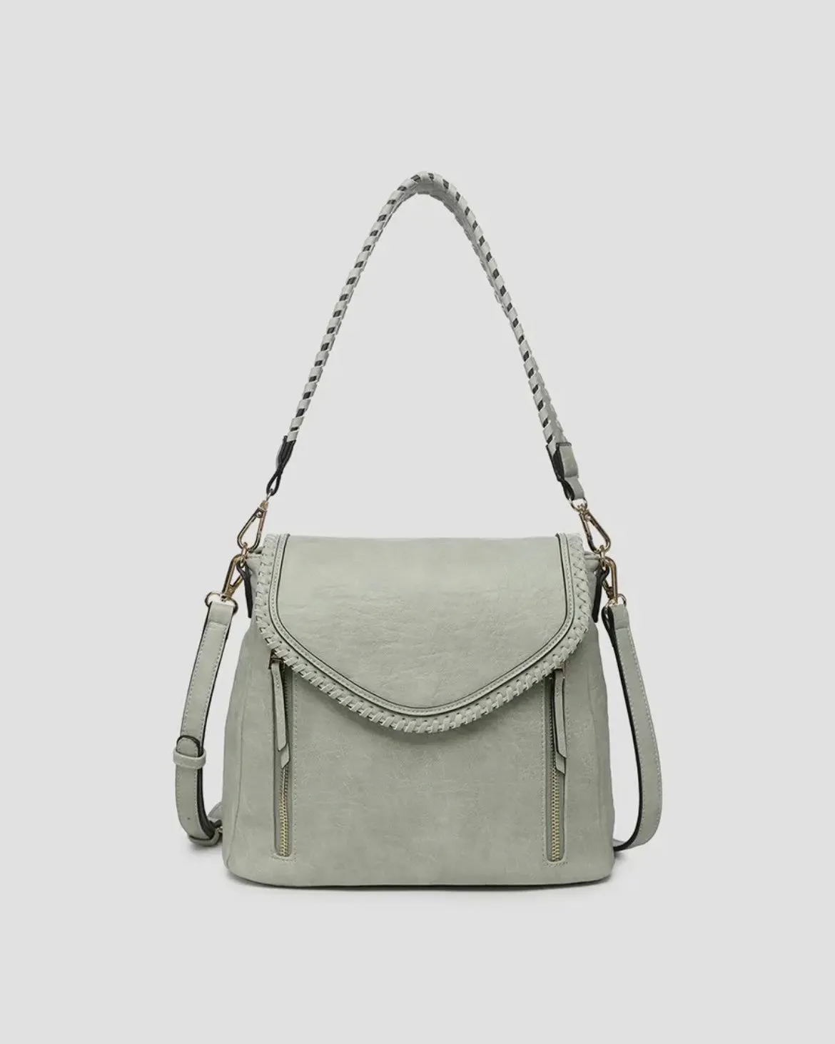 Lorelei | Double Zip Whipstitch Crossbody