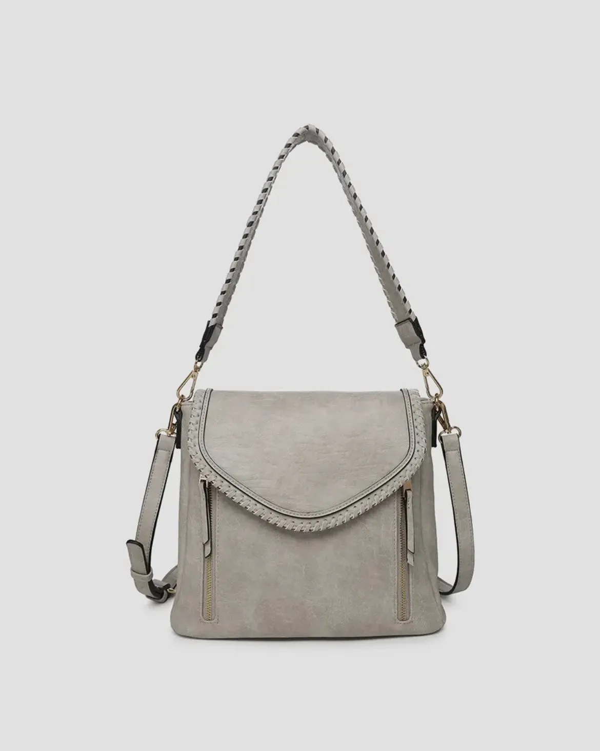 Lorelei | Double Zip Whipstitch Crossbody
