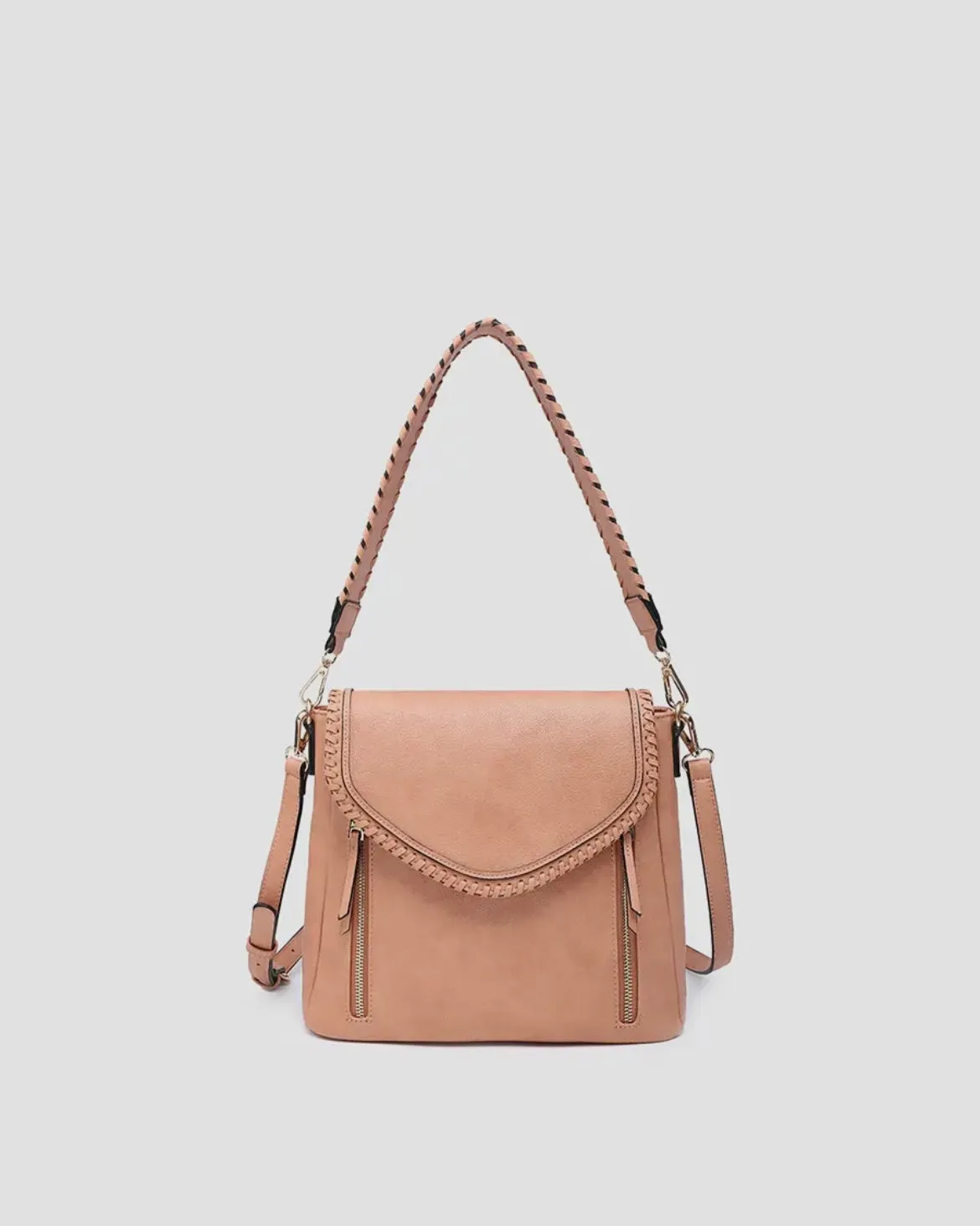 Lorelei | Double Zip Whipstitch Crossbody