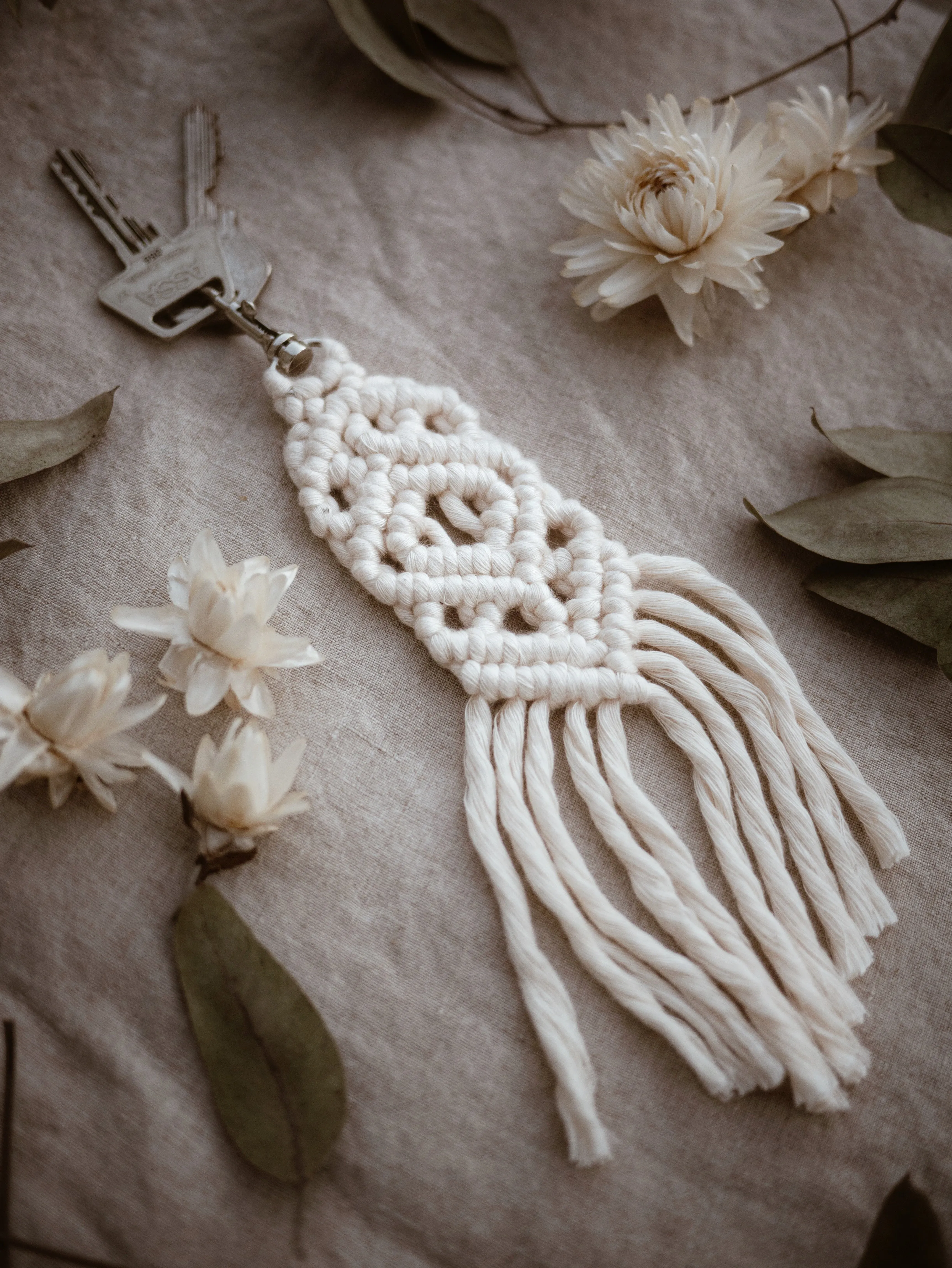 Macramé keychain, PDF pattern