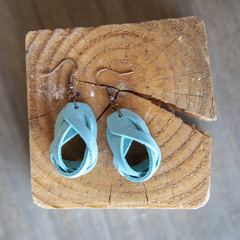 Magic Braided Knot Leather Earrings