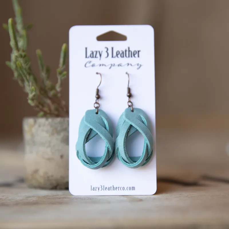 Magic Braided Knot Leather Earrings