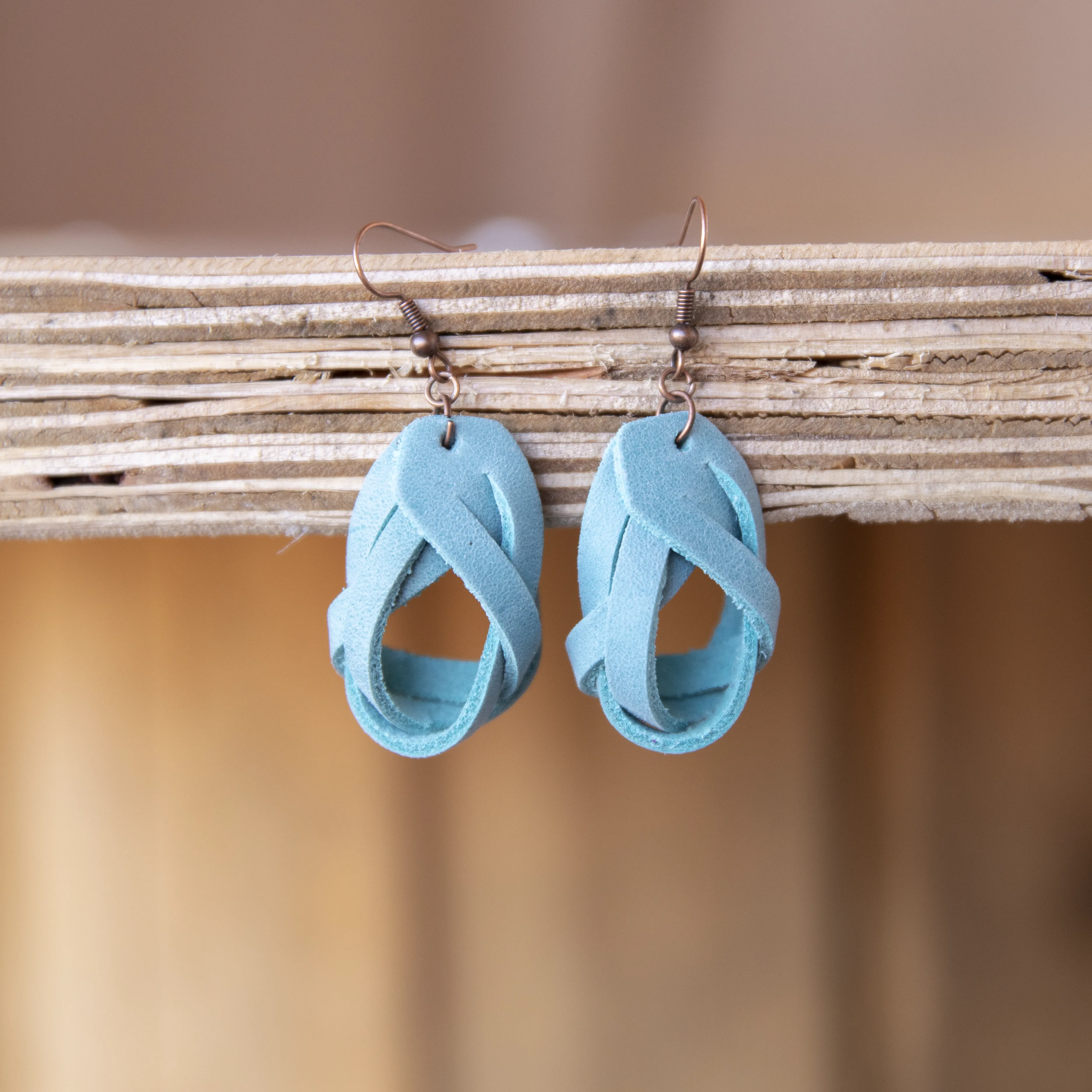 Magic Braided Knot Leather Earrings