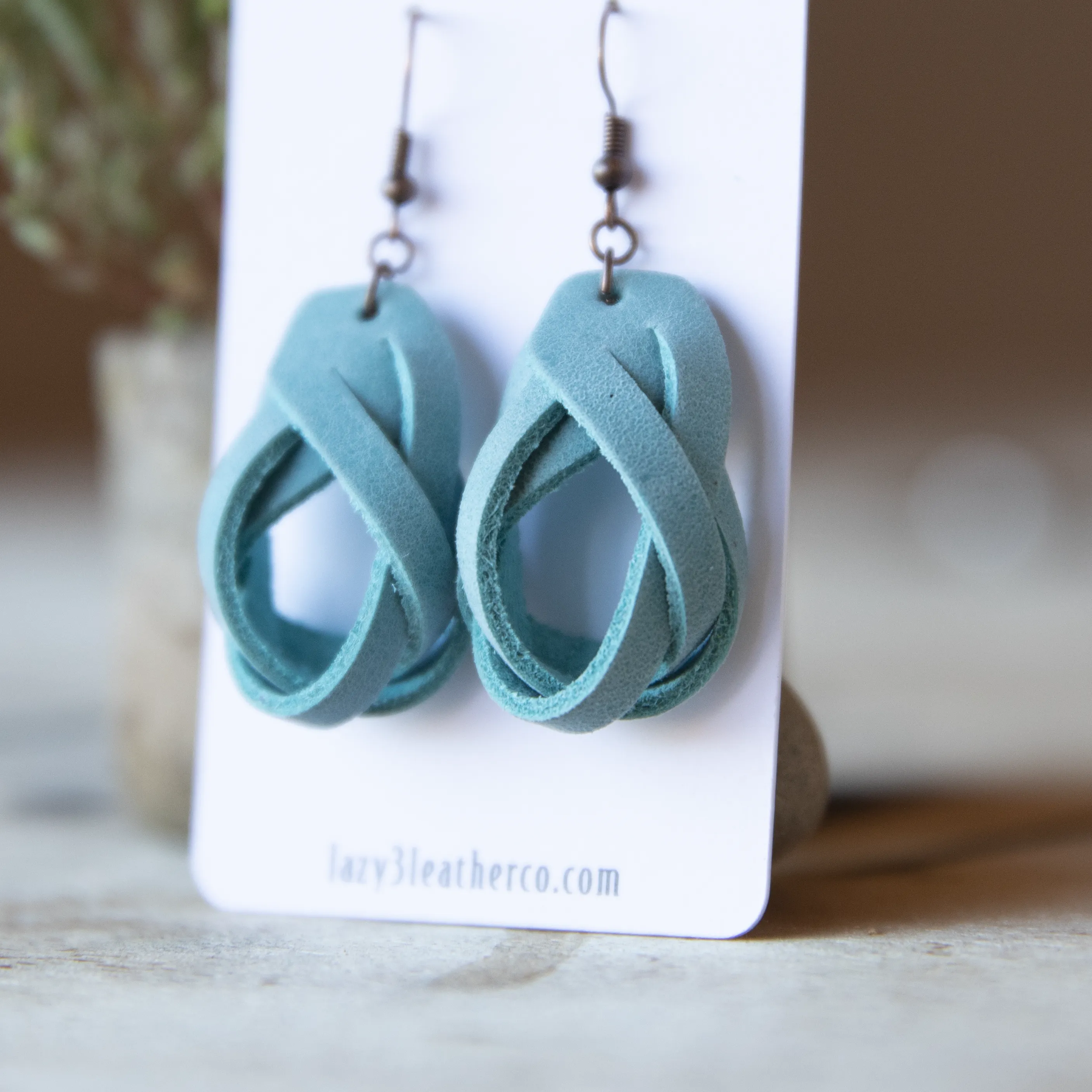 Magic Braided Knot Leather Earrings