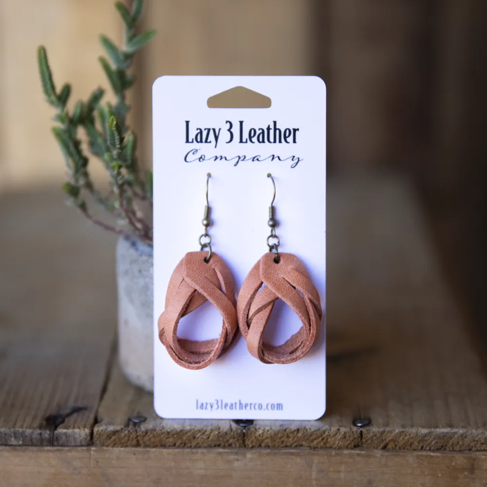 Magic Braided Knot Leather Earrings