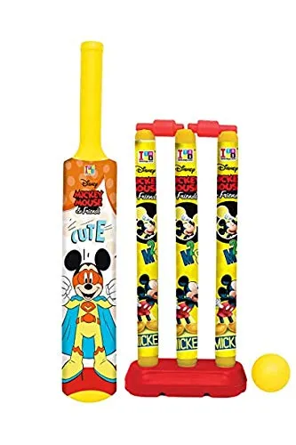 MANAKI ENTERPRISE Cricket Kit Set for Kids 3 Stumps with 1 Bat and 1 Ball for Playing Perfect Cricket Combo Set ( 18 inch.Cricket Set)